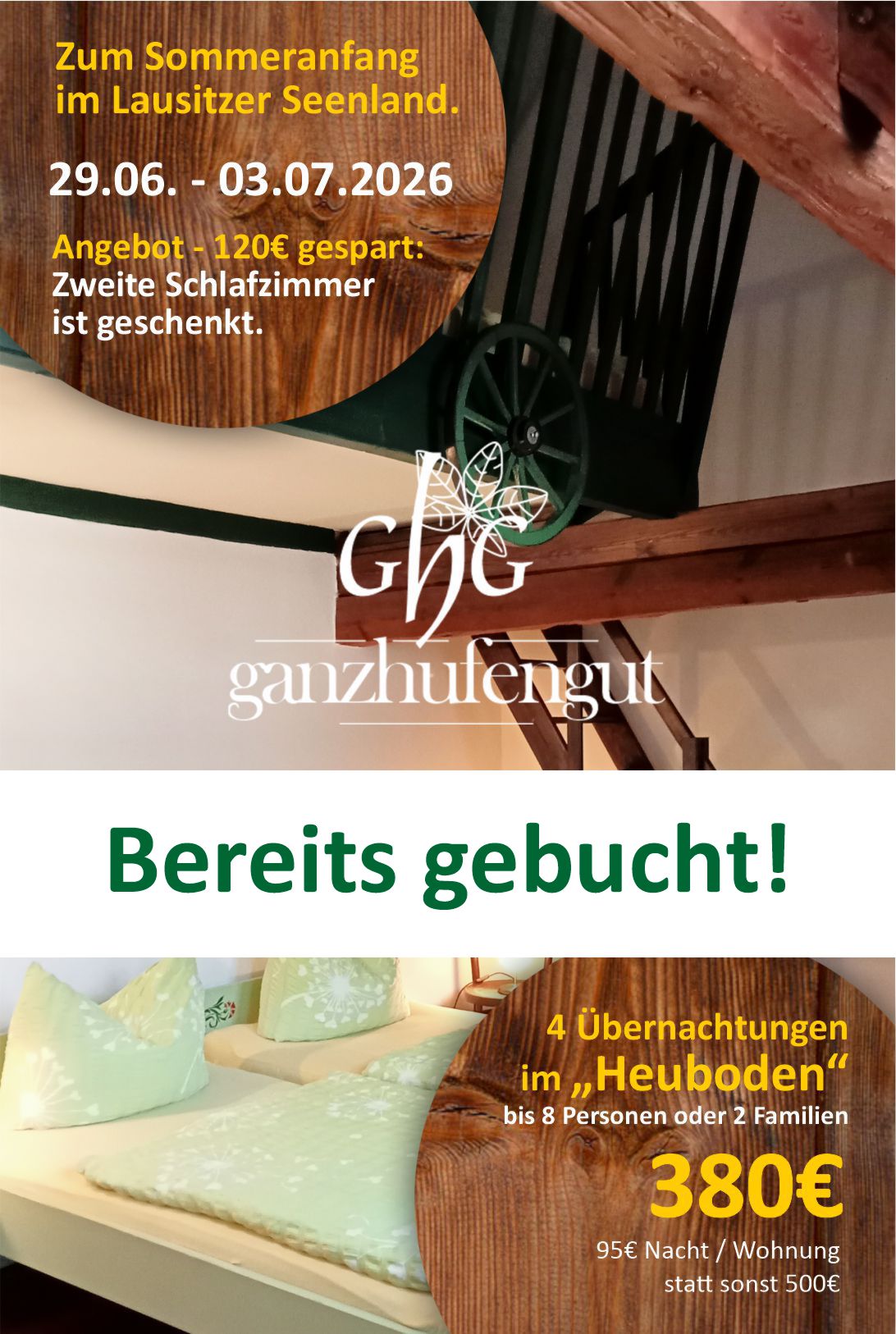 Ferienhof Ganzhufengut - Badespaß am Partwitzer See im Lausitzer Seenland